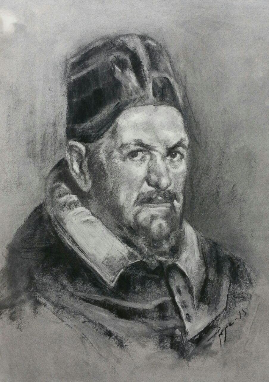 Estudio de Retrato de Inocencio X de Velázquez