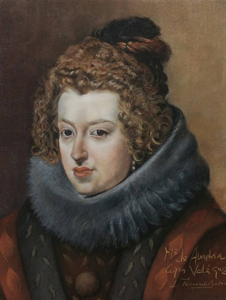 María de Austria. Copia de Velázquez