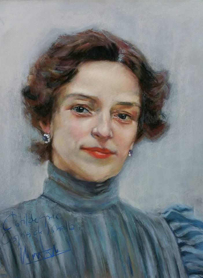 Clotilde de gris, copia de Sorolla