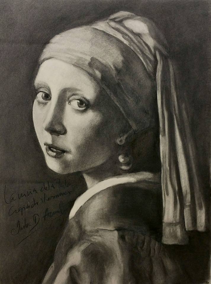 La niña de la perla, copia de Vermeer