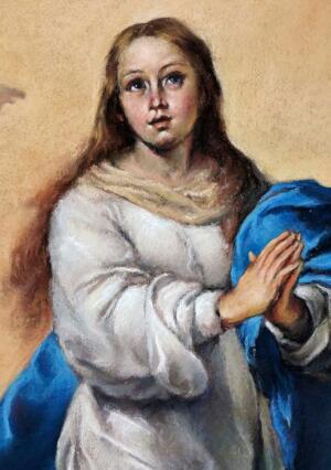 Inmaculada del Escorial. Copia de Murillo. Detalle