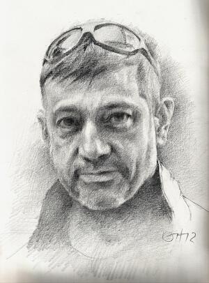 Juan. Grafito sobre papel Canson para bocetos